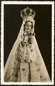Cartolina Nuestra Señora BEGOÑA Amatxu BILBAO Scultura GOTICO Gesù MARIA VERGINE - Foto 1 di 2