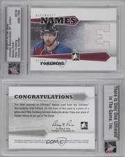 2010-11 ITG Ultimate Memorabilia 10th Edition Names Silver /9 Peter Forsberg HOF