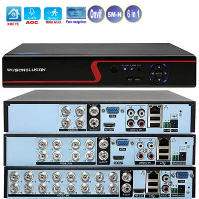EXPROTAS Xmeye Smart Dvr Nvr 4/8/16 Canali 5MP-N 1080P Registratore di Videosorveglianza Audi