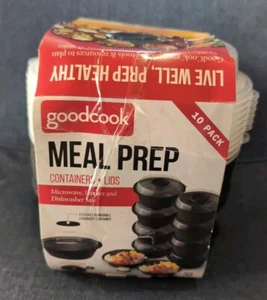 10 Pack 7" Round Lunch Boxes Plastic Meal Prep Food Storage Containers with Lid - Picture 1 of 1