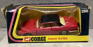 Corgi Red Jaguar XJ12C #286 Whizzwheels Great Britain Original Box Vintage 1974 - Picture 1 of 13