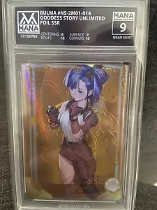 Bulma NS-2M01-014 Goddess Story Foil SSR MANA 9 Graded NM Dragon Ball - Picture 1 of 4