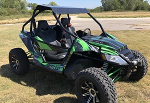 Arctic Cat Wildcat 1000 custom graphics wrap kit thick racing vinyl #3333 Green - Picture 1 of 20