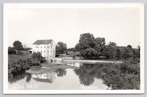 RPPC Real Photo Old Stockdale Eel River Mill Roann Indiana IN Postcard - Picture 1 of 2