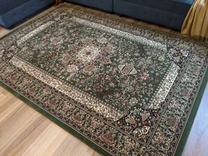 Traditional classic soft pile green olive Million points Turkish Made Rug - Picture 1 of 3