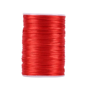 1 Roll Red 2mm Polyester Cord For DIY Crafts Jewelry Making about 80yards/roll - Picture 1 of 10