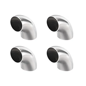 4 Stück Edelstahl Rohrverschraubung 90 Grad Winkel Stumpfschweißen 1-1/4"OD 1,5mm T - Bild 1 von 3