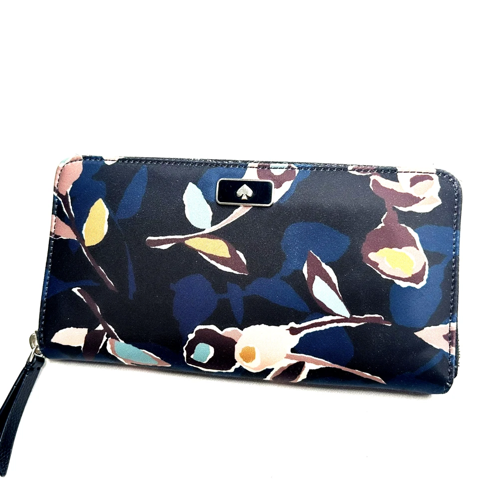 Elegante KATE SPADE Cartera Papel Rosa Floral Grande Continental Organizador Cremallera Alrededor Foto 1 de 4