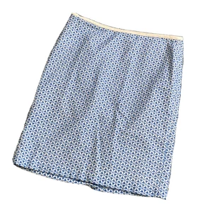 Talbots Blue & White Eyelet Pencil Skirt Perfect for Spring/Summer NWOT US6P - Picture 1 of 5