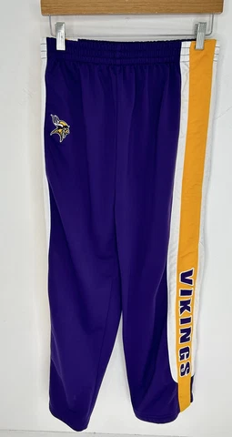 Minnesota Vikings Nike Track Pants Boys Large 16-18 NFL Purple Gold Tear Away L Cover