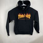 Thrasher Magazine Men's Flame Hoodie Black Sz Small Pullover Sweatshirt Skater S
