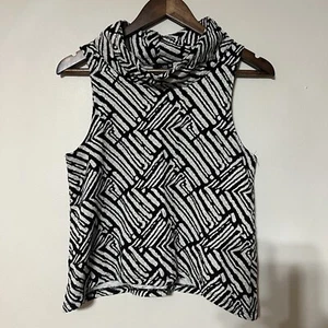 Lisa Bayne Sleeveless Cowl Neck Tank Top Size M Lagenlook Gray Comfort Artisan - Picture 1 of 10