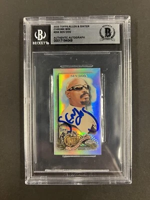 2022 TOPPS ALLEN & GINTER CHROME MINI REFRACTOR #255 SEN DOG AUTO BCG - Image 1 of 2