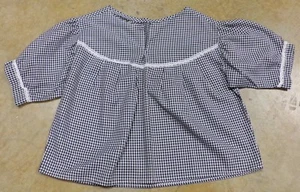 Native American Girls Womens XL 44" Black White Checkered Shirt Seminole Lace - Picture 1 of 6