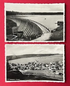 2 x Foto AK CARLSFELD im Erzgebirge um 1936 Talsperre und Ortsansicht ( 130656 - Bild 1 von 2
