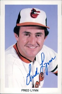 Fred Lynn Baltimore Orioles Signed 3.5x5.25 Photo Postcard JSA Authenticated - Picture 1 of 3