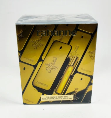 paco rabanne 1 One Million 100ml Eau de Toilette + 20ml EDT Travel Spray SET NEU