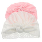  2 Pcs Baby Girls Hats Caps Indian Infant Bonnets for Babies Hollow Out