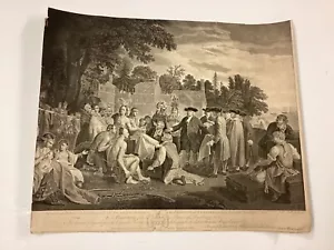 Rare 1755 Engraving "William Penn's Treaty With The Indians" Has Damage - Picture 1 of 19