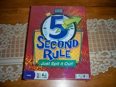 Jogo de regras de cinco segundos da Patch Products - Apenas cuspa!  NOVO - Imagem 1 de 4
