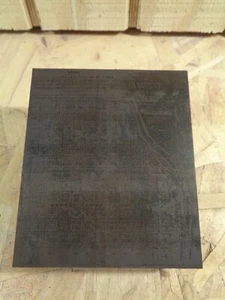 Original Iowa City Map 1839 - Historic Iowa Printing Press Block - Picture 1 of 6