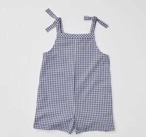 Girls size 12 Navy white GINGHAM CHECK playsuit  jumpsuit jump play suit NEW 082 - Picture 1 of 8
