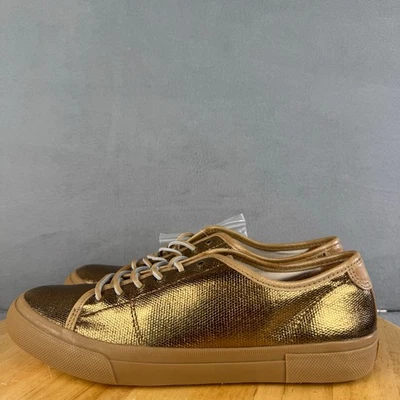 Zapatilla deportiva informal FRYE Gia de lona de caña baja de bronce nueva para mujer talla 9M rara en EE. UU. Foto 1 de 4