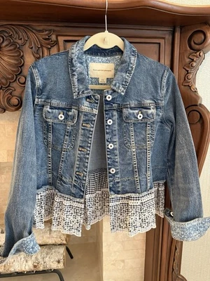 Chaqueta vaquera con ojales ANTHROPOLOGIE Pilcro and the Letterpress talla M Foto 1 de 4