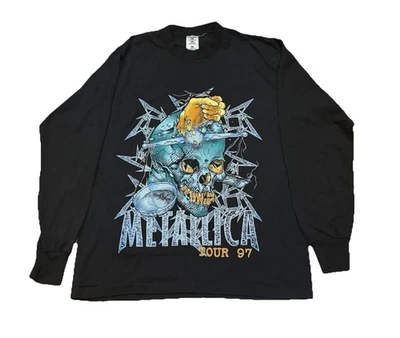 Vintage Metallica Mens 1997 Concert Tour Pushead Long Sleeve T-Shirt Size Large - Image 1 of 4