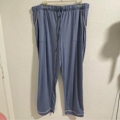 Pantalones para dormir salón azul claro marca Lucky con ribete blanco Foto 1 de 3