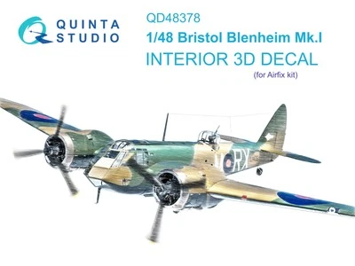 Quinta Studio 1/48 Bristol Blenheim Mk.I interni stampati in 3D e colorati... - Immagine 1 di 4