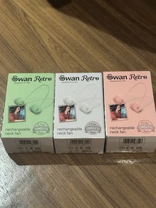 Swan Retro Rechargeable Portable Neck Fan Cordless, Hands-Free,(choose color) - Picture 1 of 3