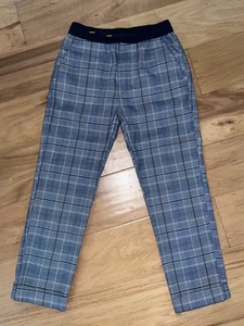 ZARA BOYS NAVY BLUEPLAID PANTS SIZE 7 EXCELLENT COND LD9 - Picture 1 of 3