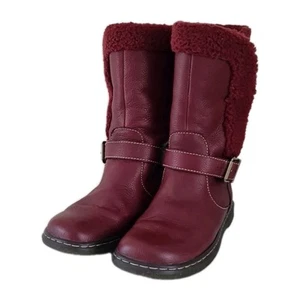 Dr. Martens Ladies Brielle Cherry Red Leather Boots, Fleece Lined Size UK 4 37 - Picture 1 of 21