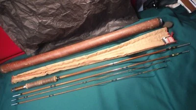 Varilla de bambú dividida ES96 de colección South Bend 359 8 1/2 pies 3 piezas/2 tps calcetín y tubo #2 Foto 1 de 4