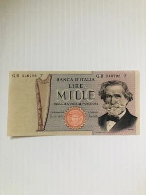 Italy 1000 Lire 1969 P-101 Crisp AU-UNC - Image 1 of 2