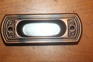 Antique Copper Plate Japanned on Wrought Steel Recessed Window Sash Lift L-97 - Picture 1 of 3