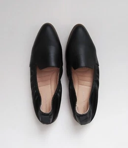 Adrienne Vittadini 10M Skimmer Flats Lanz Black Loafers Moccasins Women's - Picture 1 of 8