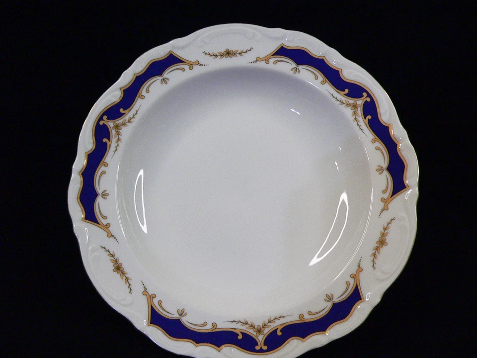Mitterteich Form 2000 Kobalt / Gold Suppenteller / Salatteller Ø 22,5 cm - Bild 1 von 1