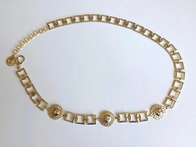 CINTURA GIANNI VERSACE, COLOR ORO, LUNGHEZZA 92 CM, DI METALLO, ORIGINALE - Immagine 1 di 4