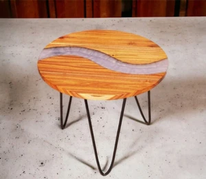 Natural Epoxy Coffee Table, Resin River Center Wooden Table, Living Room Decor - Picture 1 of 6