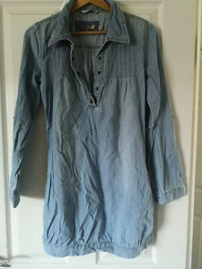 New Look Yes Yes blue Tunic Dress Size S Age 8 jeans denim - Picture 1 of 13