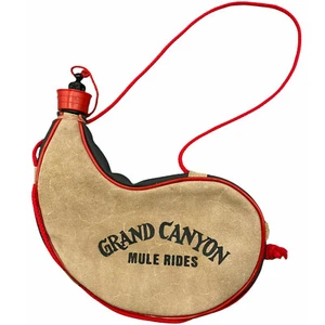 Grand Canyon "Mule Rides" Suede Water Canteen / Bota (Made in Spain) Souvenir 1L - Picture 1 of 9