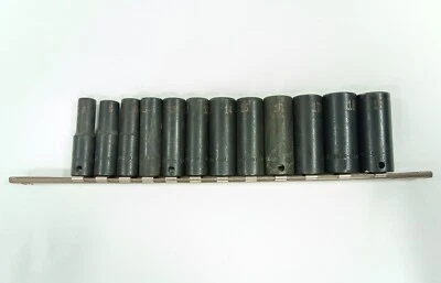 SK Tools 12 pcs 8mm to 19mm 3/8" Drive 6 Point Deep Impact Socket Set (38931-1) - Image 1 of 4