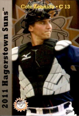 2011 Hagerstown Suns Multi-Ad #12 Cole Leonida Centennial Colorado Baseball Card - Image 1 of 2