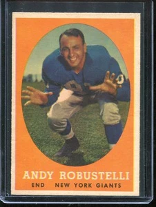 1958 Topps Football # 15 Andy Robustelli (NM-MT) Near Mint to Mint - Picture 1 of 2