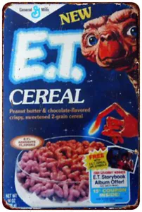 ET Cereal Box Vintage Look Reproduction metal sign - Picture 1 of 2