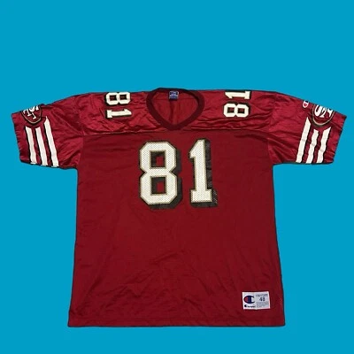 San Francisco 49ers Vintage Champion Terrell Owned 81 Red Home Jersey Size XL 48 - Image 1 of 4