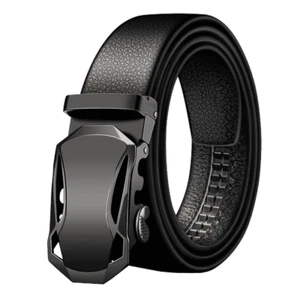 Herren Gürtel mit automatik Schnalle Schwarz 3,5cm breit Herren Vollgürtel NEU - Bild 1 von 1