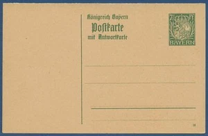 Baviera 1916 Nuevo Escudo Postal con Respuesta P 100/03 Sin Usar (X40975) - Imagen 1 de 1